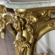 Louis XV style console table in gilded wood, 19th century