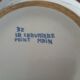 Large white salad bowl with blue flowers