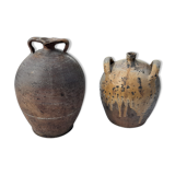 2 potiches in sandstone 19th