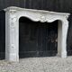 Louis XV Style Fireplace In Carrara Marble, Circa 1880