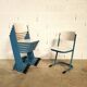 20 Chaises d'école bleues du designer Karl Northheler