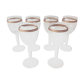 Suite of 6 vintage wine glasses