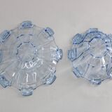1970s pair of Glass Bowls , Czechoslovakia