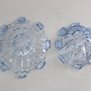 1970s pair of Glass Bowls , Czechoslovakia