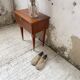 Chevet vintage placage acajou