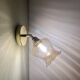 Vintage tulip wall light in amber glass