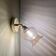 Vintage tulip wall light in amber glass