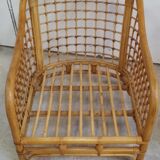 Pair of rattan armchairs