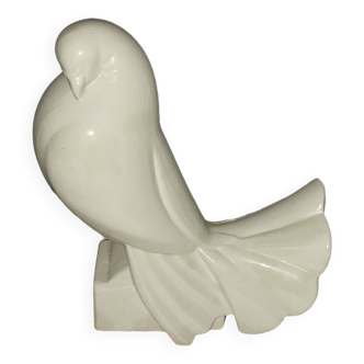 Art-Deco ceramic pigeon signed Adnet