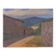 Tableau ancien, Paysage Monts du Lyonnais, signé et daté 1946