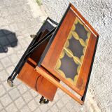 DESIGN BAR table on wheels Serving trolley ceramic metal and wood 1960-1970