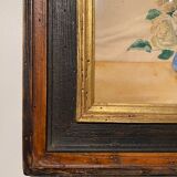 Tableau ancien , nature morte aux roses, XX siècle