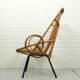 Metal and Rattan Terrace or Lounge Chair from Rohé Noordwolde, 1960s