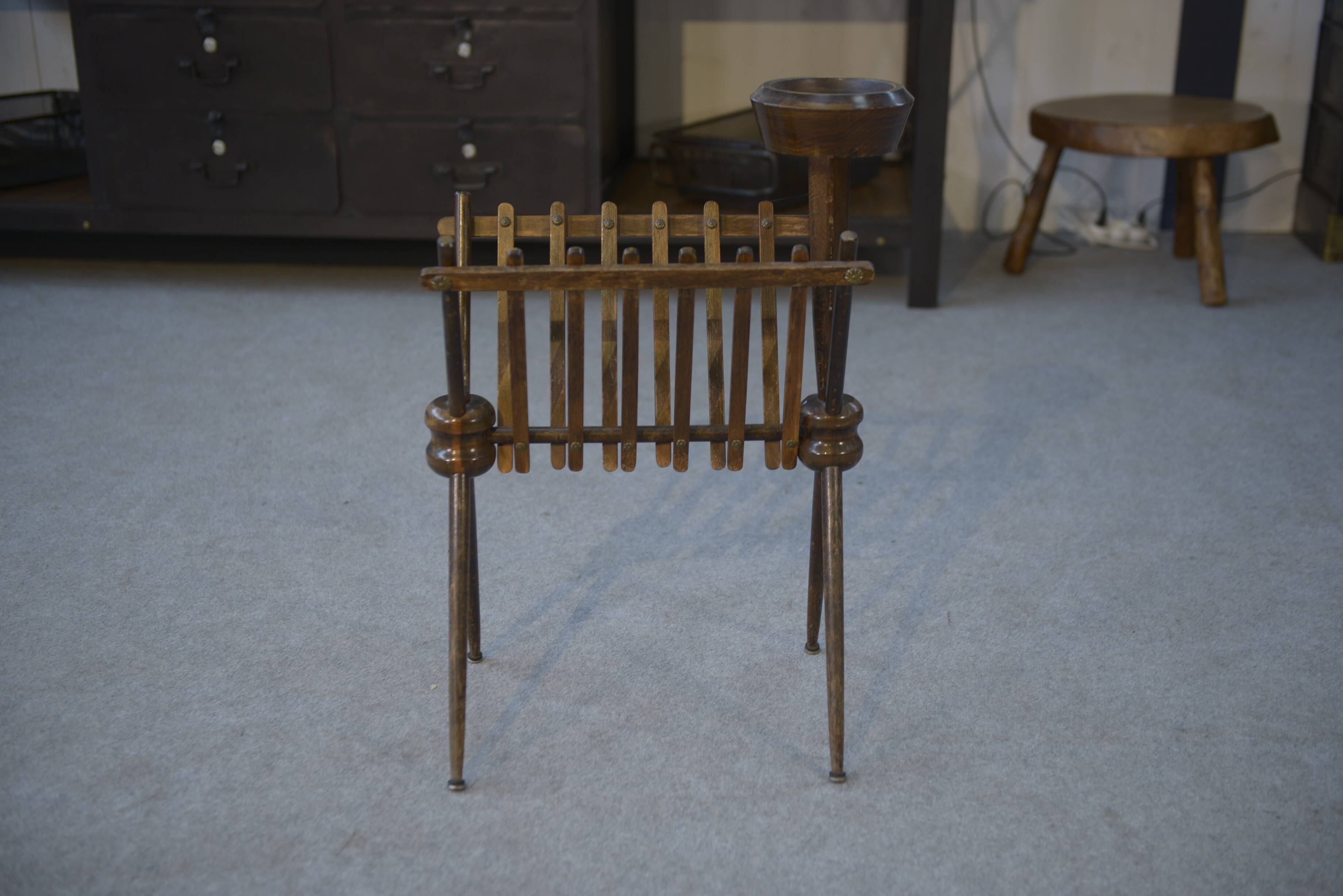 Beech magazine rack 1960