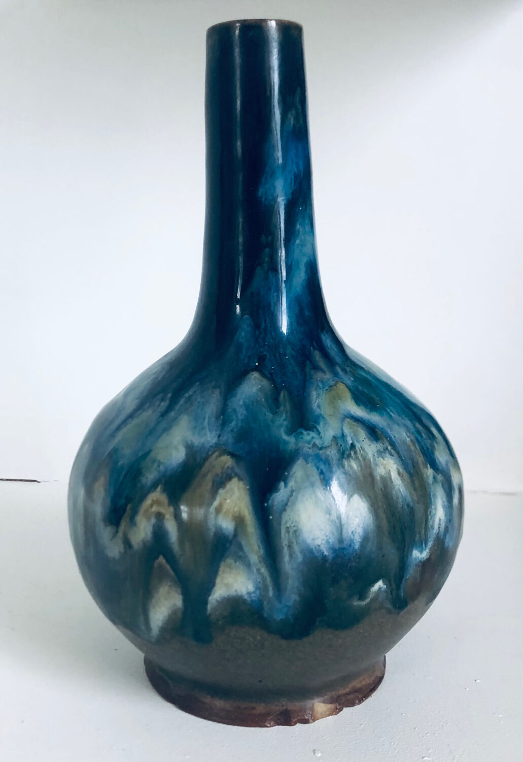 Art Deco vase in salt-glazed stoneware by Labrec by Labrut & Recullé