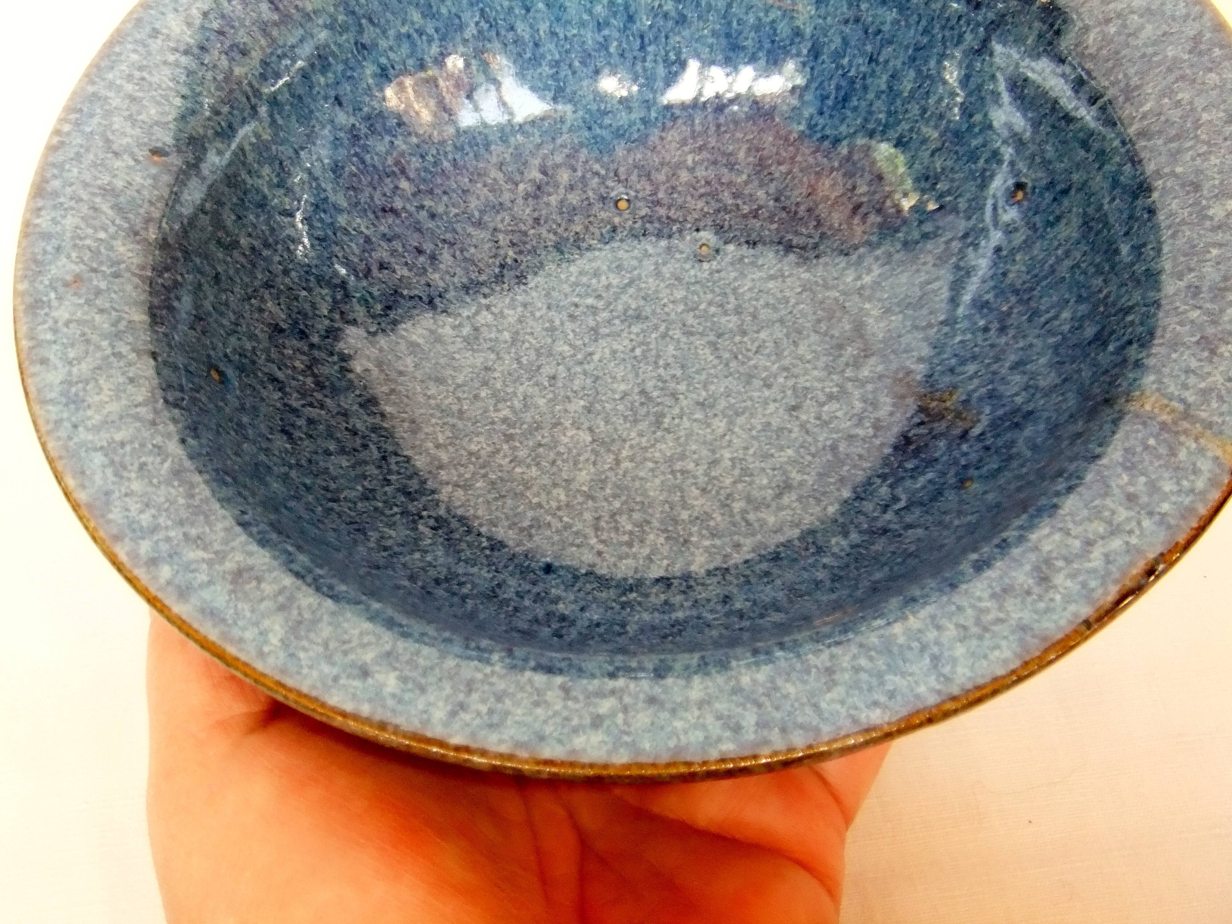 Cup jatte ceramic salad bowl shades of blue bowl flat cup