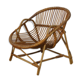Adult vintage rattan armchair