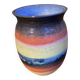 Hand-turned glazed terracotta vase