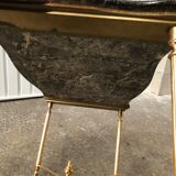 Brass and marble coffee table