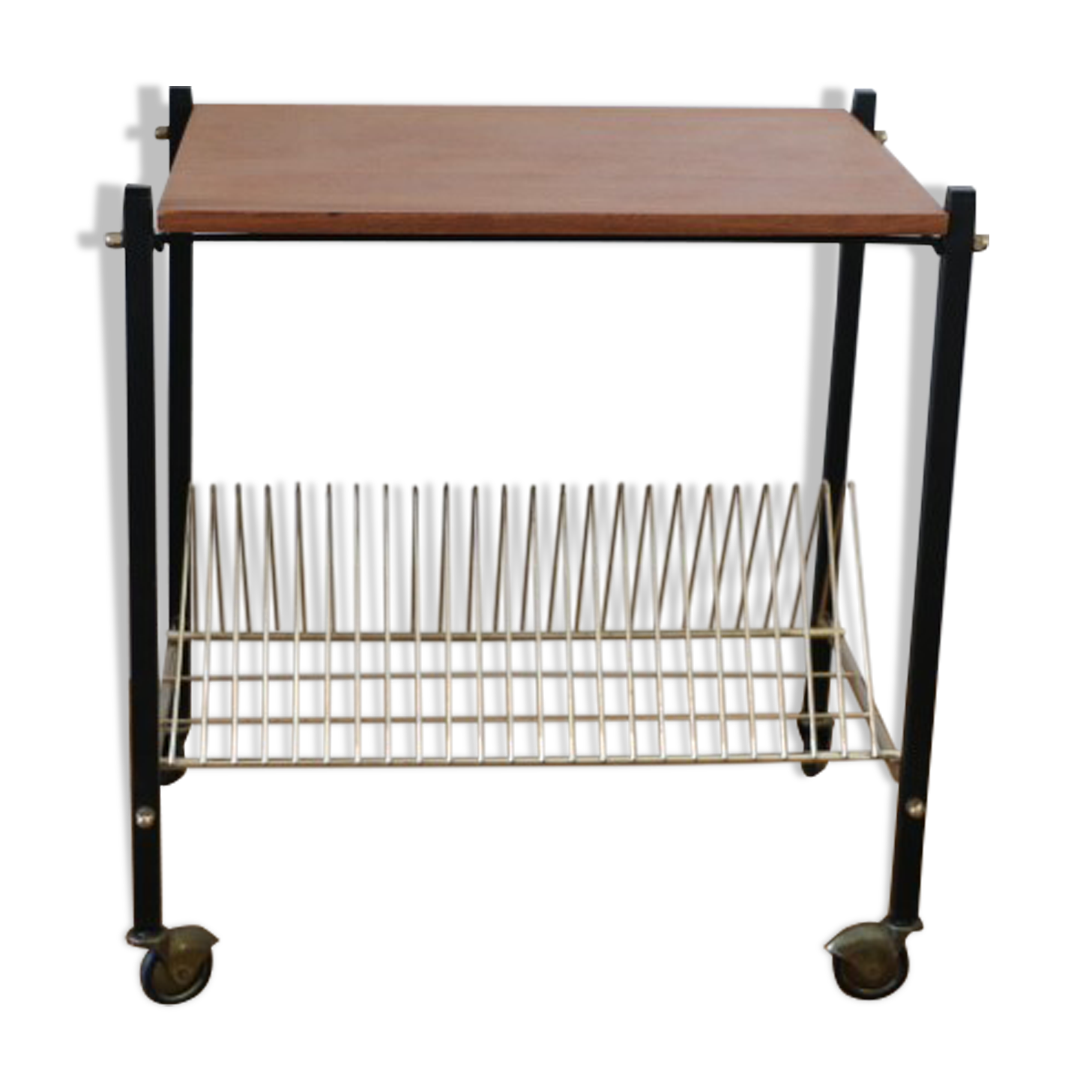 Meuble vinyle métal et bois