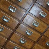 Dutch beech apothecary, filing cabinet, 1950s
