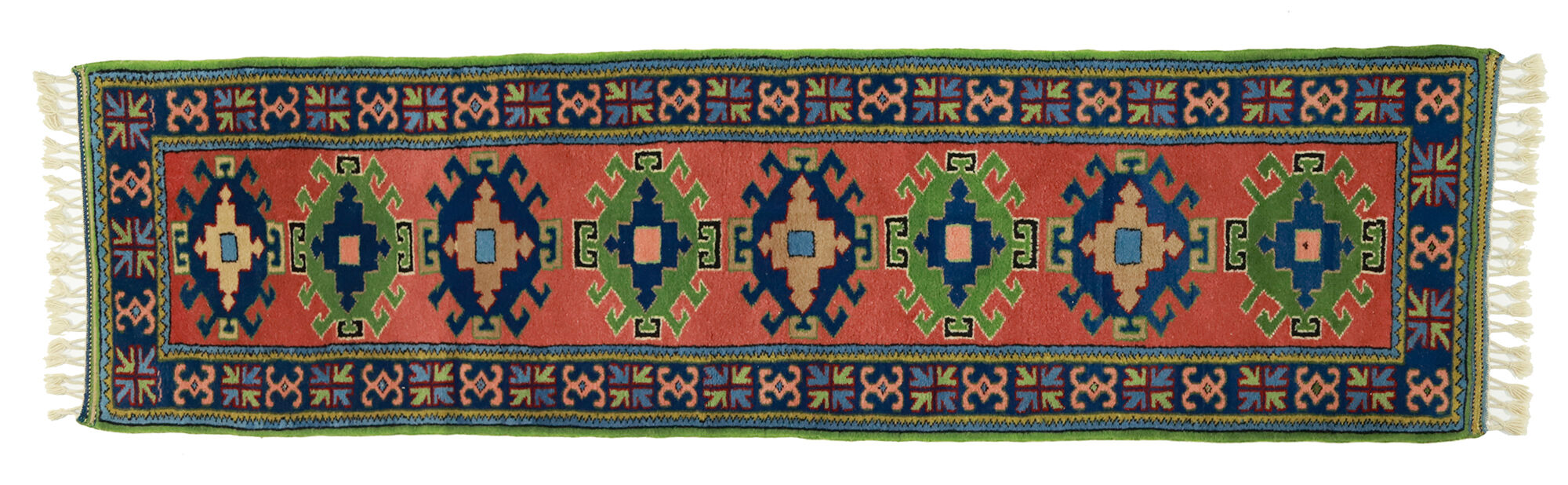 Anatolian handmade vintage rug 290 cm x 77 cm