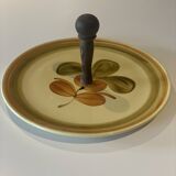 Gien France Cheese Board Orange Green Flower