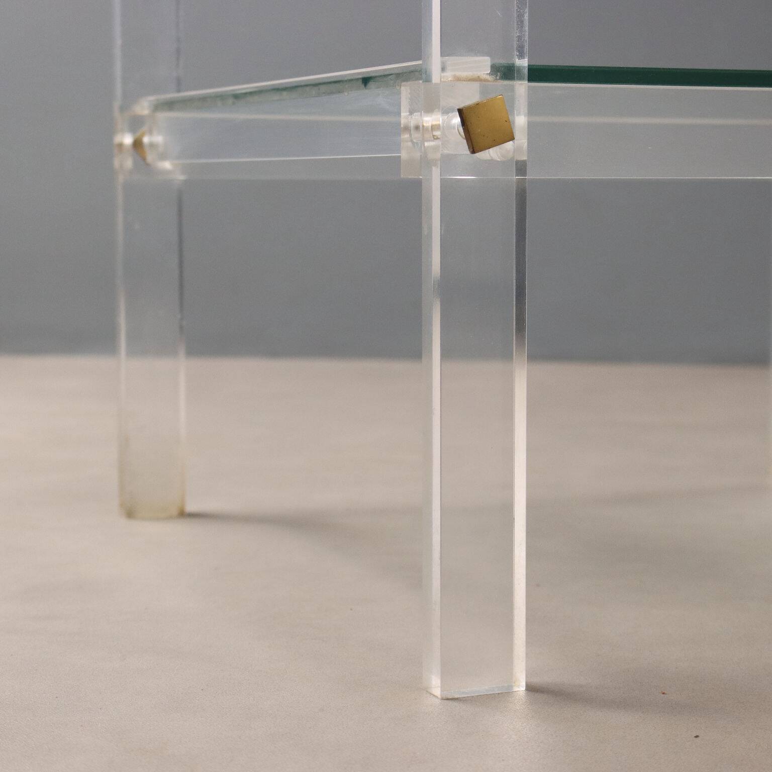 Plexiglas coffee table from the 80s