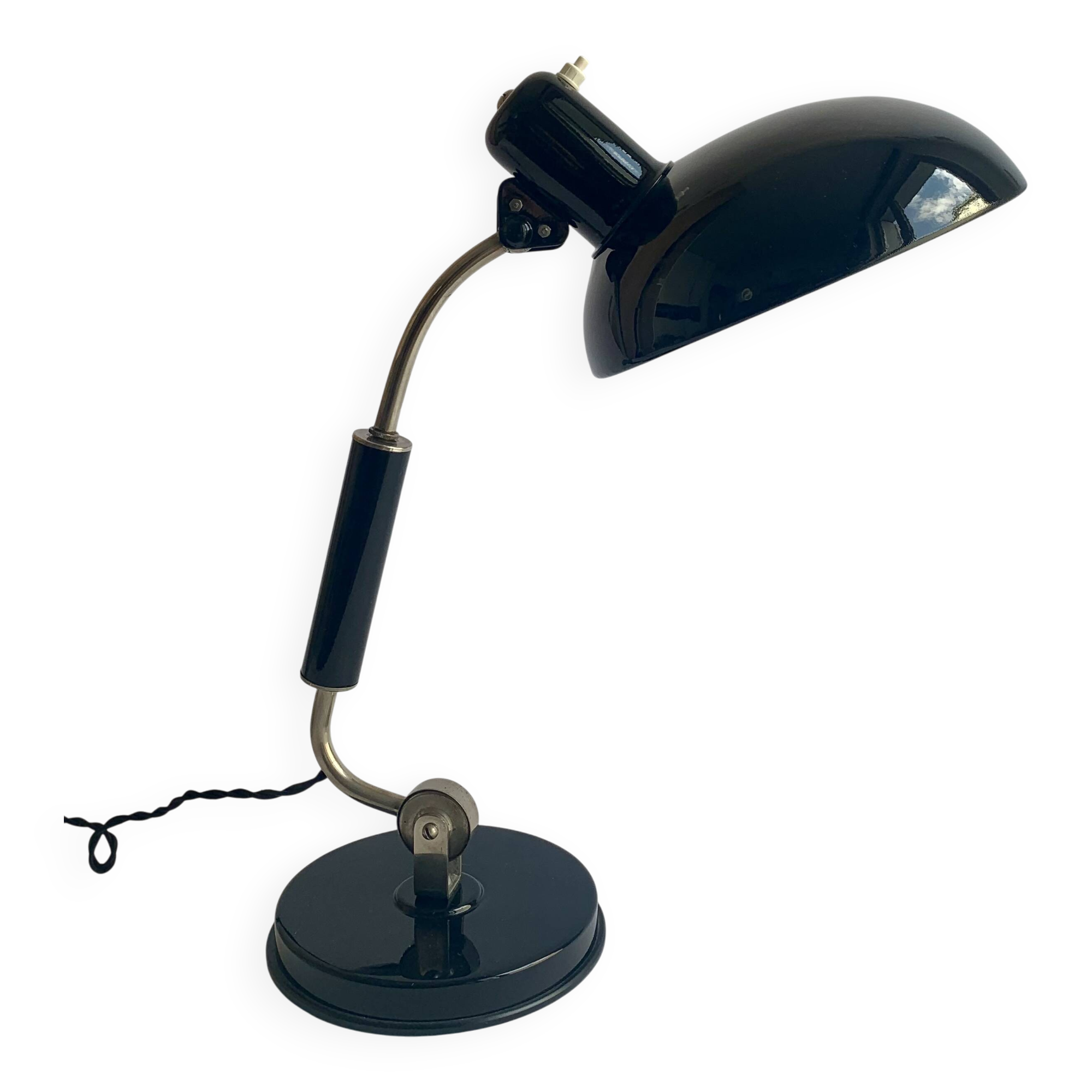 Bauhaus table lamp by Christian Dell for Koranda, 1940s