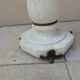Antique luminous alabaster and bronze column