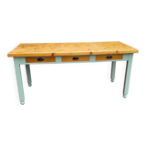 Modern farmhouse table with 6 drawers