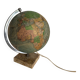 Vintage 1960 terrestrial globe glass Perrina marble world map - 28 cm
