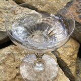 Set of 6 cut crystal champagne glasses