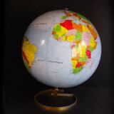 Vintage inflatable globe on stand, 1960, Taride Sevylor
