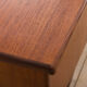 Danish mid century teak desk on sculptural base, 1960s.