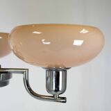 Lustre Art Déco Bauhaus chromé de Napako, ancienne Tchécoslovaquie, 1940
