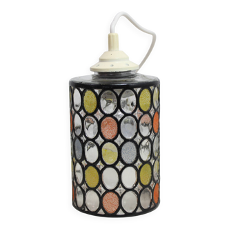 Multicolored glass pendant light