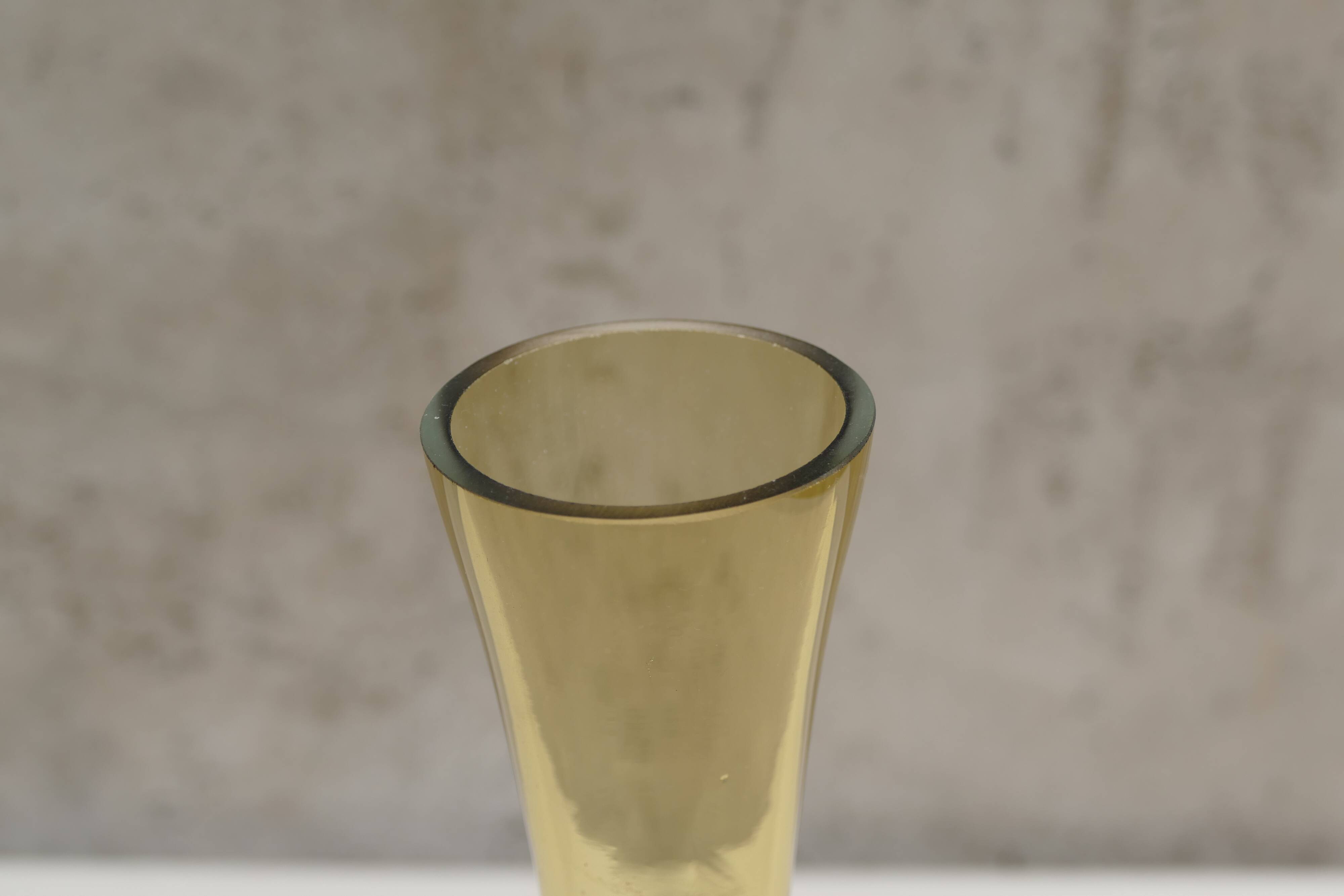 Olive green soliflore vase