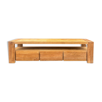 Low solid wood furniture with drawers