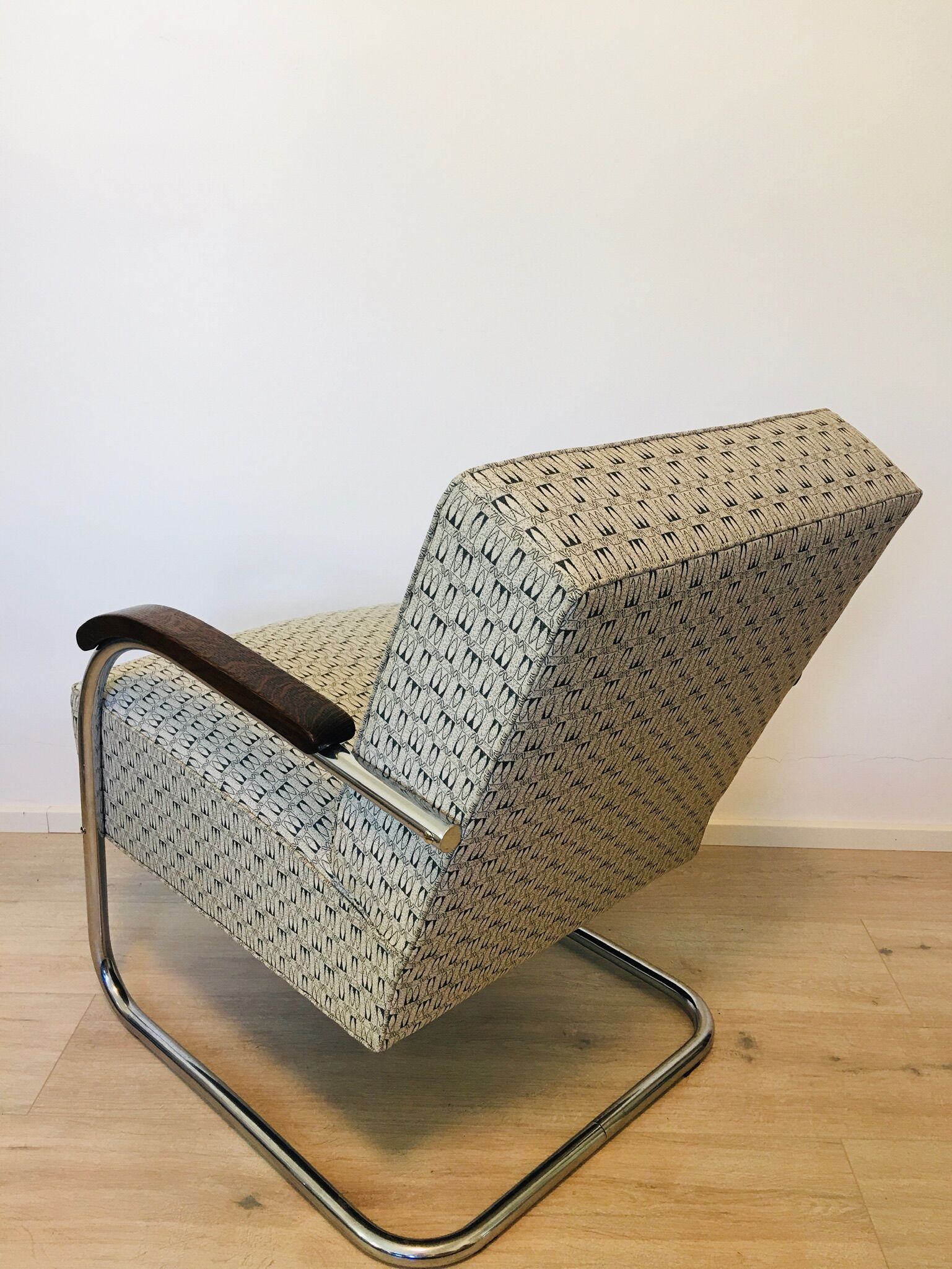 Bauhaus tubular steel armchair from Mücke Melder, 1930s