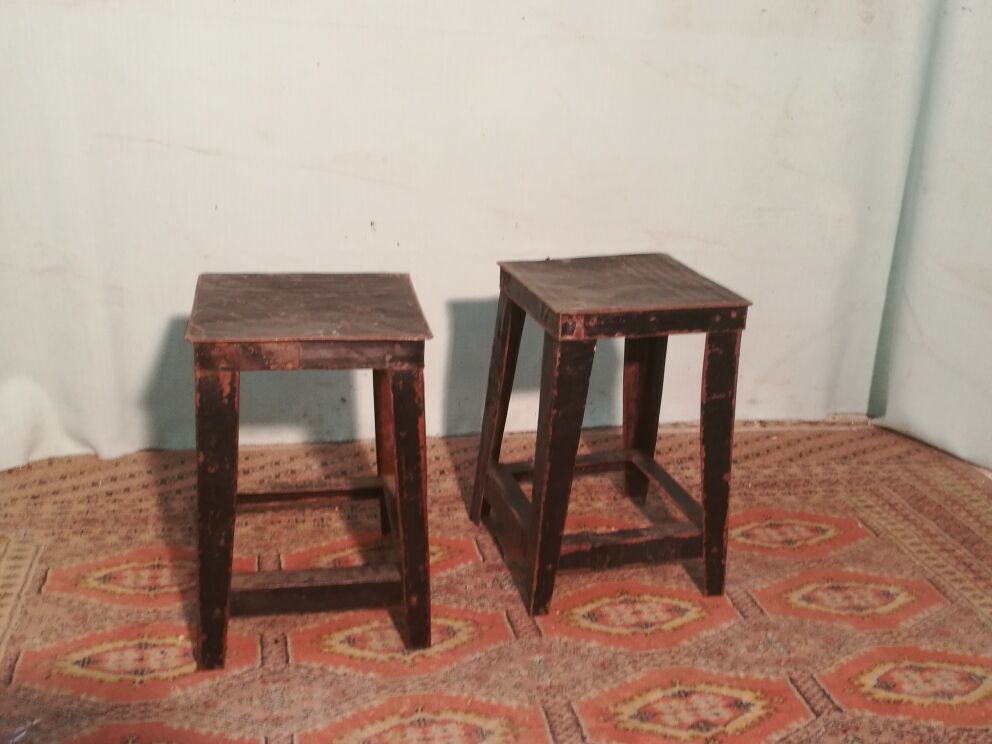 Industrial stool in metal