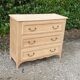 Chest of drawers 3 drawers solid oak raw wood