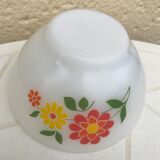 Vintage flower arcopal bowl