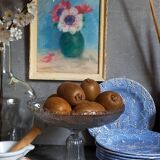 Pastel encadré "Les anémones" vintage