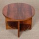 Table basse ronde en noyer et palissandre, XXe siècle