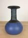 Vase scandinave à col plat céramique bleue
