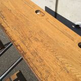 School desk vintage bench