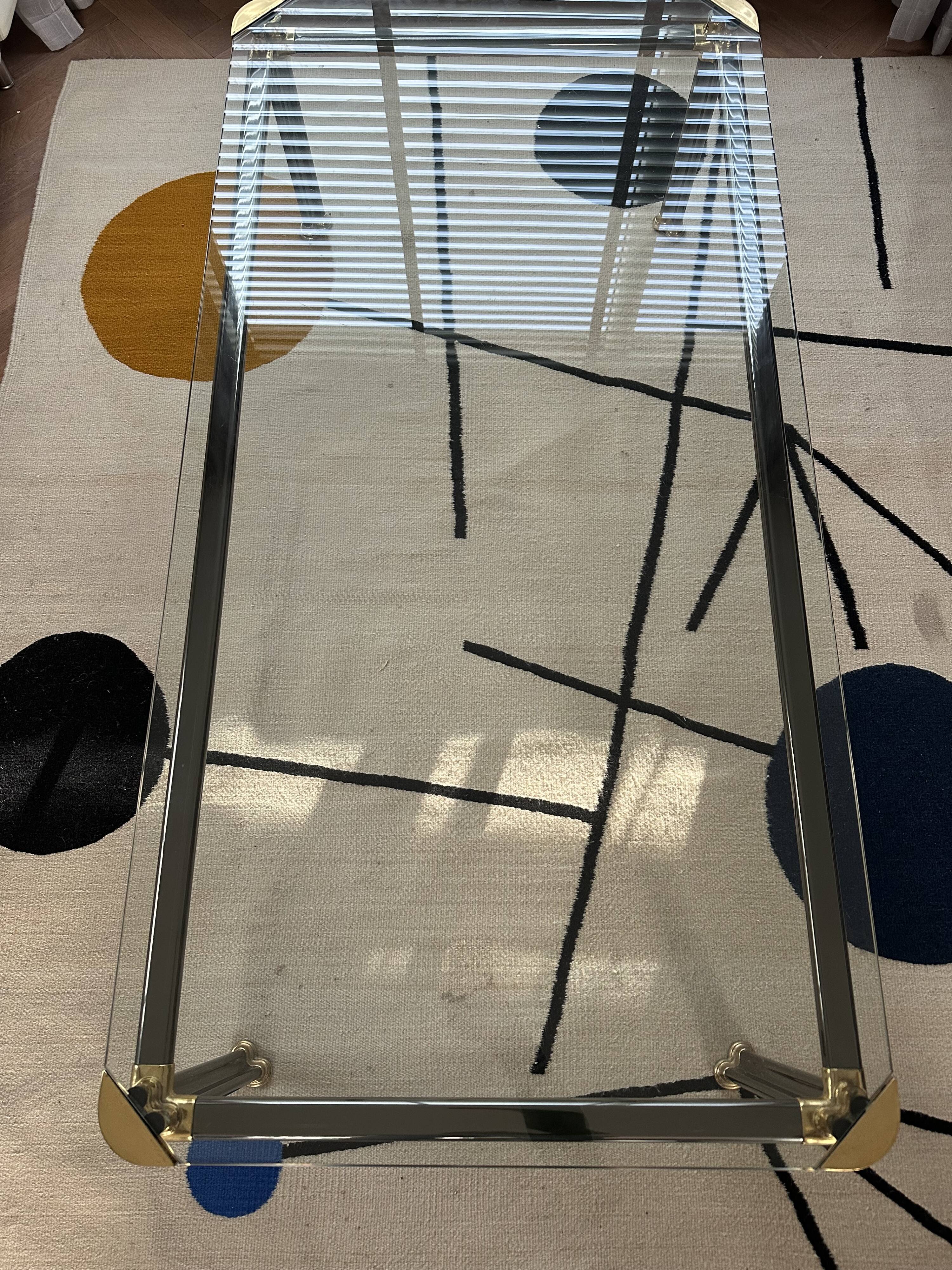 Italian MARA brasss&glass coffee table 1983
