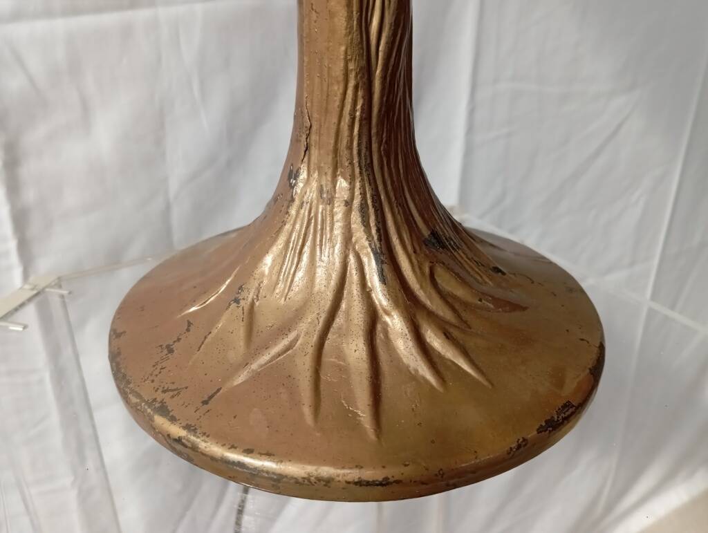 Gold metal and mother-of-pearl lamp from the 70s