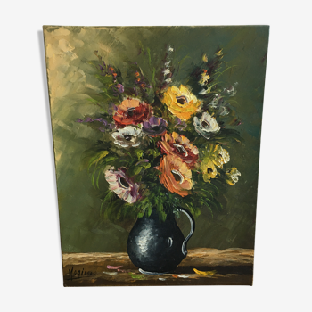Painting on canvas bouquet of flowers